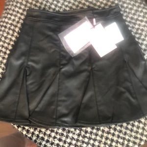 Avec Les Fillies - Black Leather skirt - NWT - XS